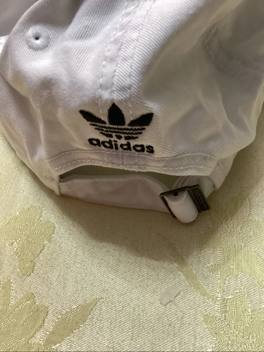 adidas White Cap with Black Trefoil Logo